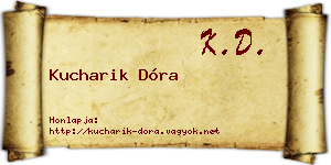 Kucharik Dóra névjegykártya